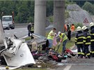 Nehoda eského autobusu s 50 cestujícími nedaleko tunelu Sveti Rok na