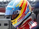 VYAZEN. panlský pilot Fernando Alonso skonil v kvalifikaci na Velkou cenu