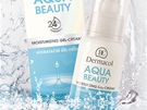 Hydrataní gel-krém Aqua Beauty s kyselinou hyaluronovou a makadamovým olejem,