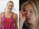 Sharon Stone bez podprsenky a make-upu