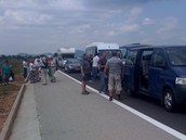 Zcpa na chorvatsk dlnici A1 po tragick nehod eskho autobusu (23. ervna