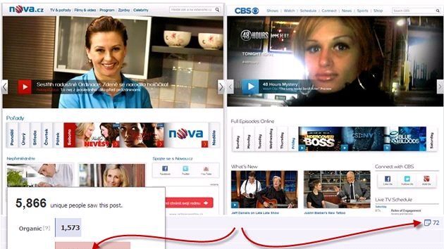 Vpravo originál od CBS, vlevo kopie televize Nova. Najdete rozdíl?