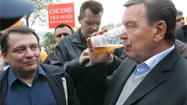 Premiér Paroubek a Gerhard Schröder - Gerhard Schröder