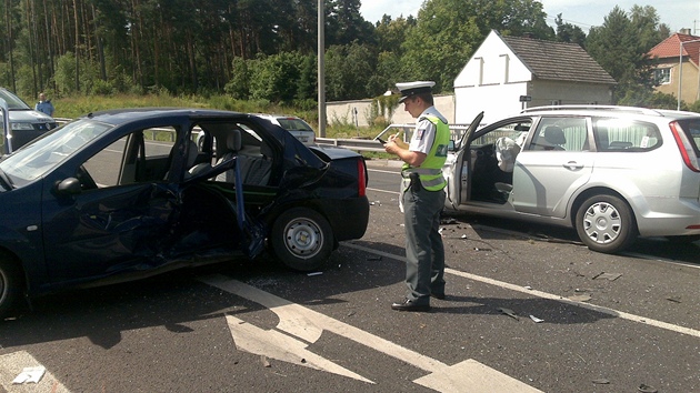Vážná dopravní nehoda na obchvatu Třemošné.