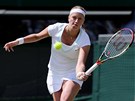 NA VOLEJI. Petra Kvitová ve Wimbledonu.