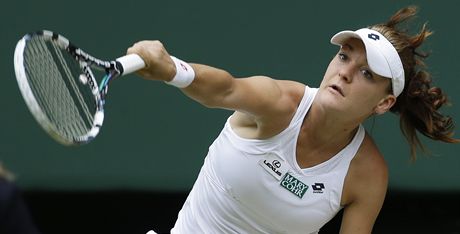 PODN. Agnieszka Radwask v prbhu semifinle Wimbledonu proti Angelique