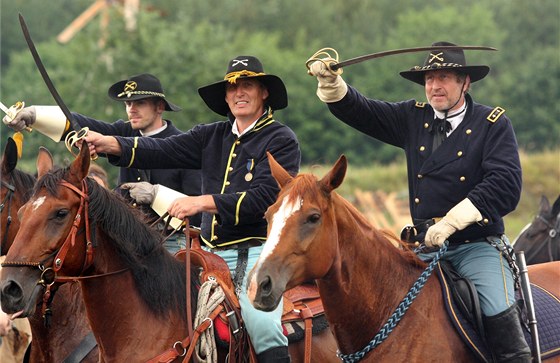 Václav Vydra jako generál Custer v roce 2011 v Teplicích