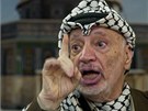 Nkdejí palestinský vdce Jásir Arafat na archivním snímku z roku 2002