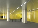 Návrh vestibulu stanice metra Národní tída.