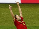 IVOTNÍ TREFA. panl Jordi Alba si k prvnímu reprezentanímu gólu vybral