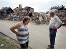 Znien Troubky na Perovsku po povodnch v roce 1997.