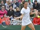 TO ZVLÁDNU. Francesca Schiavoneová v osmifinále Wimbledonu.