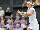 SNAHA. Petra Kvitová ve tvrtfinále Wimbledonu.