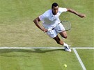 B̎ÍM! Jo-Wilfried Tsonga bí za míkem ve tvrtfinále Wimbledonu proti