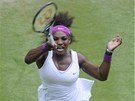 SÍLA AMERIANKY. Serena Williamsová v semifinále Wimbledonu.
