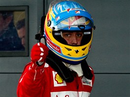 JSEM JEDNIKA. panl Fernando Alonso slav sv vtzstv v kvalifikaci na