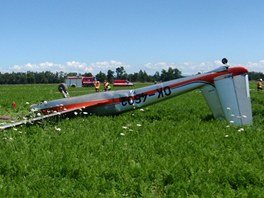 Nehoda motorizovanho kluzku u Svinar na Krlovhradecku (8. ervence 2012)