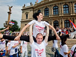 Zaal 15. vesokolský slet (1. ervence 2012, Praha).