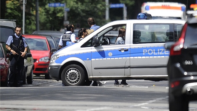 Policejn zsah v Karlsruhe (4. ervence 2012)