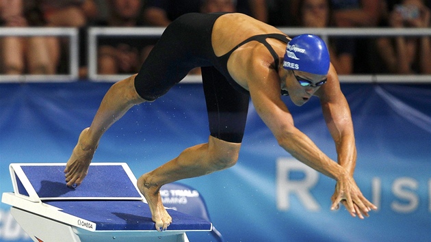 Dara Torresová p�i americké olympijské kvalifikaci v Omaze
