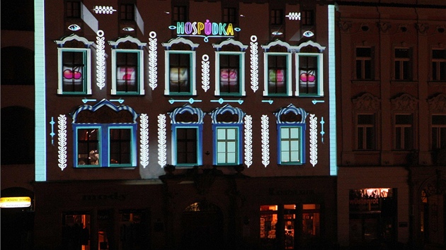 Festival světla a videomappingu v Olomouci 2011.