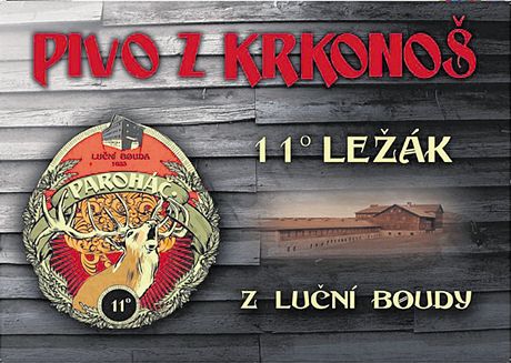 Pivo u má svj znak. Dominuje mu jelen, jejich stádo v okolí Luní boudy