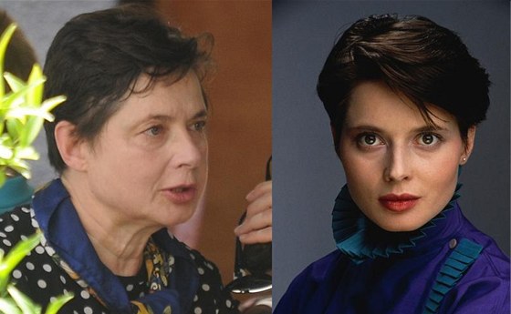 Isabella Rossellini v roce 2012 a 1984