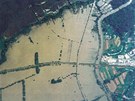Povodn u Veselí nad Moravou v ervenci 1997