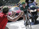 Thomas Voeckler na cest k triumfu v 16. etap Tour de France.