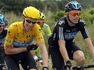 USMVAVÝ LÍDR. Brit Bradley Wiggins ve lutém trikotu. 