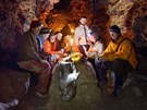 Sádrovcové jeskyn v Ternopilské oblasti na Ukrajin
