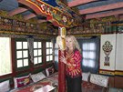 Světlana Nálepková na návštěvě u tibetské rodiny