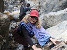 Svtlana Nálepková na stezce ke tibetskému kláteru