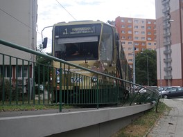 U Mendlova nmst v Brn vykolejila ve tvrtek tramvaj.