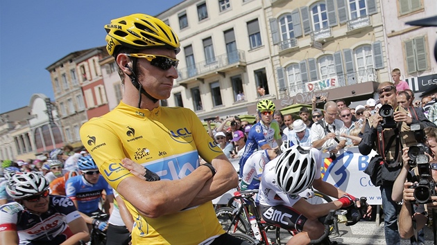 Bradley Wiggins na startu 10. etapy Tour de France