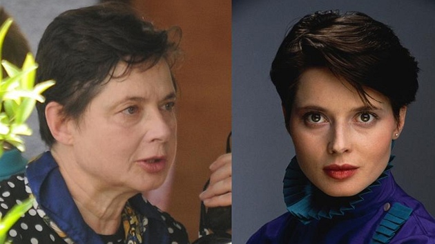 Isabella Rossellini v roce 2012 a 1984