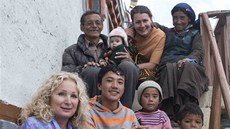 Světlana Nálepková na návštěvě u tibetské rodiny