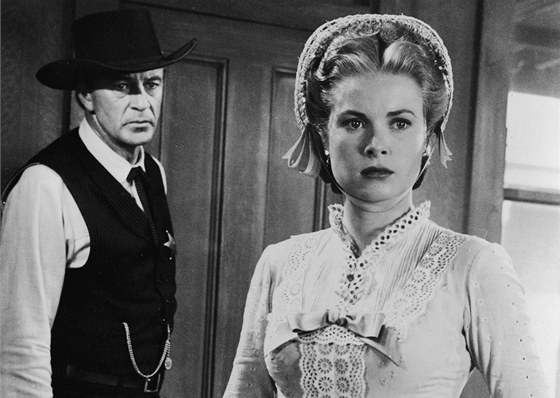 Grace Kellyová s Gary Cooperem ve westernu V pravé poledne