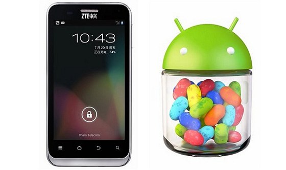 ZTE N880E dostane rovnou nejnovj update Jelly Bean