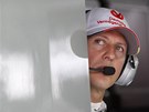KUK. Michael Schumacher pi prvním tréninku na Velkou cenu Nmecka. 