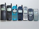 AAA Telefony Nokia (zleva): NHE-6BM, 3110, 5110, 6150, 6310, 3310 a 3410