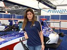 Italská kráska v garái svého týmu GP3: Vicky Piria