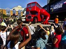 Olympijská pochode ped eským domem v Londýn