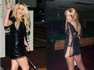 Britney Spears (vlevo) a její obdivovatelka transsexuálka Kara.