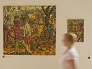 Výstava o africkém umní, která probíhá na zámku v Roudnici nad Labem. 