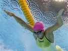 VIDITELNÁ. Julija Jefimovová z Ruska v olympijském finále na 100 metr motýlek.