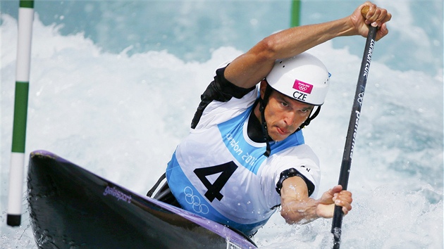 Stanislav Jeek bhem sv kvalifikan jzdy na olympijskm kanlu. (29. ervence 2012)