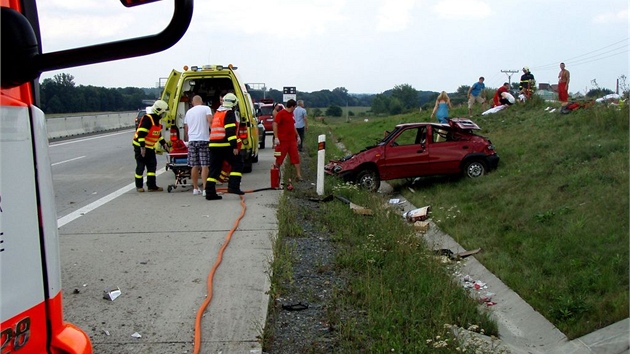 Nehoda kody Felicie na D1 u Ostravy