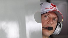 KUK. Michael Schumacher pi prvním tréninku na Velkou cenu Nmecka. 