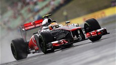 Lewis Hamilton  - nejrychlejší jezdec při druhém tréninku na Velkou cenu